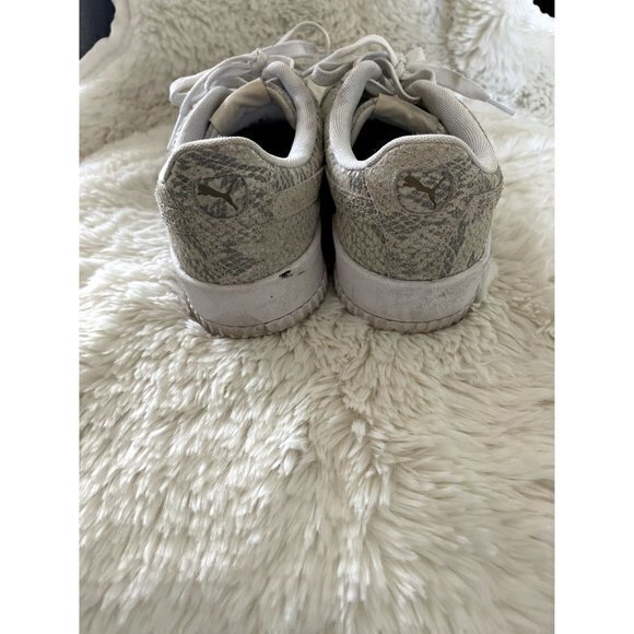 PUMA CARINA SNAKE LUX  WHISPER‎ WHITE LEATHER  LADIES SZ (8.5) EUC - Picture 5 of 9